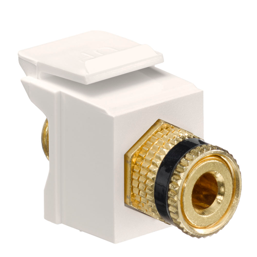 Main product image of Binding Post Quickport, Coupler (Black) Stripe (Light Almond) Housing