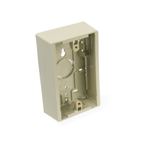 Main product image of Surface-mount Back Box, Single-Gang, 1.45" Box Depth (Ivory)