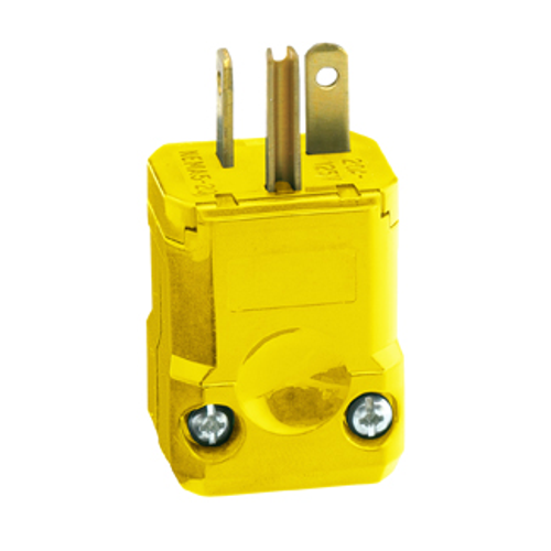 Main product image of 20A, 125V NEMA 5-20P, 2P, 3W, Plug, Straight Blade, Grounding, Python (Yellow)