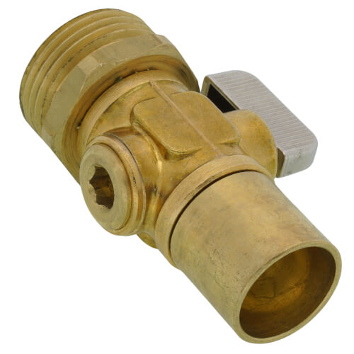 Main product image of Ball Valve, R25 Thread x 3/4" Copper Adapter