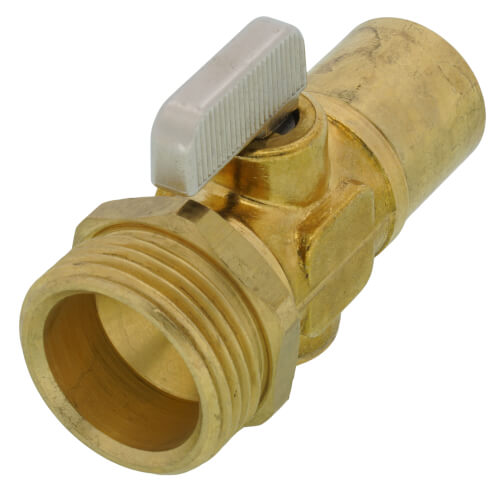 Main product image of Ball Valve, R25 Thread x 3/4" Copper Adapter