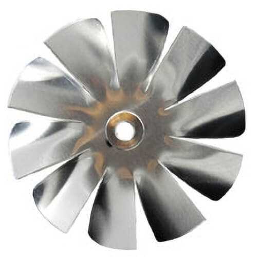 Main product image of 5" Aluminum 10 Blade, 1/4" Bore CW Intake Hub Fan Blade
