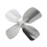 Main product image of 5-1/2" Aluminum 4 Blade, 1/4" Bore CW Intake Hub Fan Blade