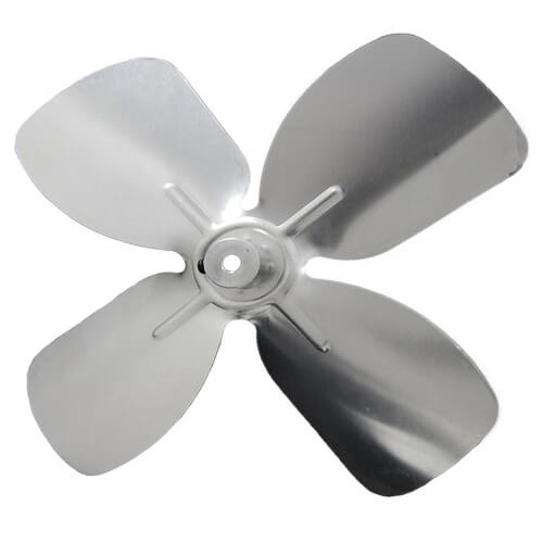 Main product image of 6-1/2" Aluminum 4 Blade CW Fan Blade, 1/4" Bore (w/ Hub)