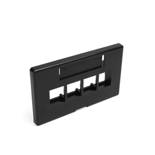Main product image of Quickport, Modular Furniture Faceplate, 4-port (Black) Includes 1 Blank Insert (herman Miller)