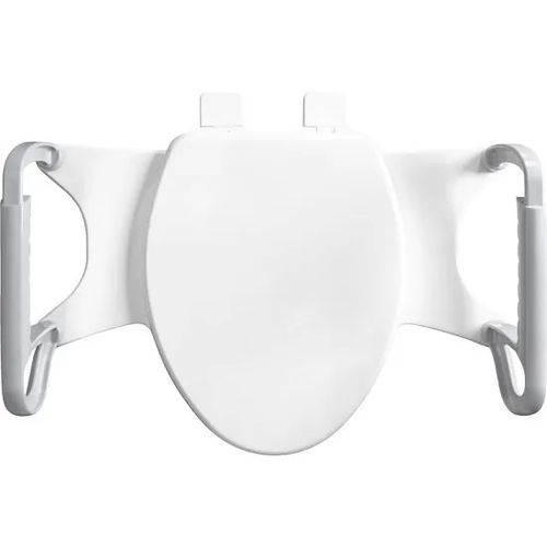 Main product image of Independence Assist Standard Height Premium Elongated/Round Plastic Toilet Seat, Support Arms (White)
