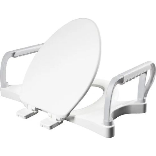 Main product image of Independence Assist Standard Height Premium Elongated/Round Plastic Toilet Seat, Support Arms (White)
