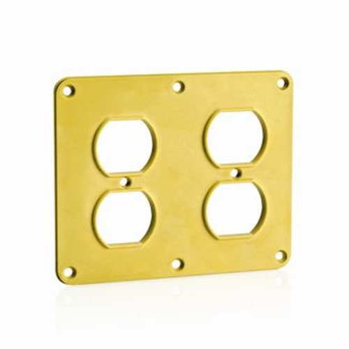 Main product image of 2, Duplex Receptacle Coverplate (Yellow)