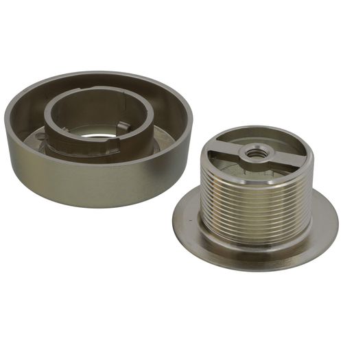 Main product image of True Blue ABS Full Kit w/ Touch Toe Stopper, Test Kit & Finished Drain Spud (Brushed Nickel)