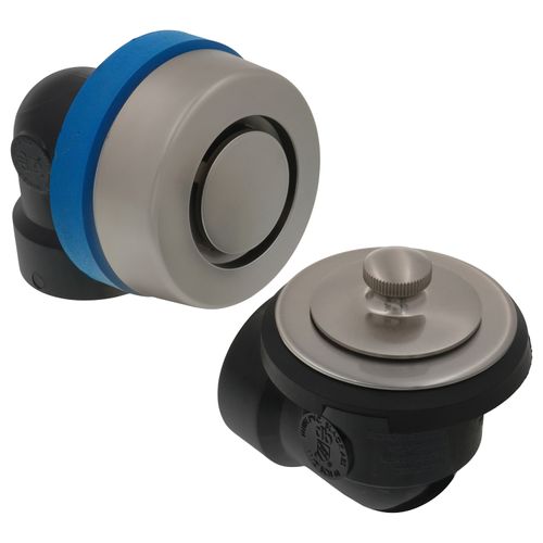 Main product image of True Blue ABS Half Kit w/ Uni-Lift Stopper, Test Kit & Finished Drain Spud (Brushed Nickel)