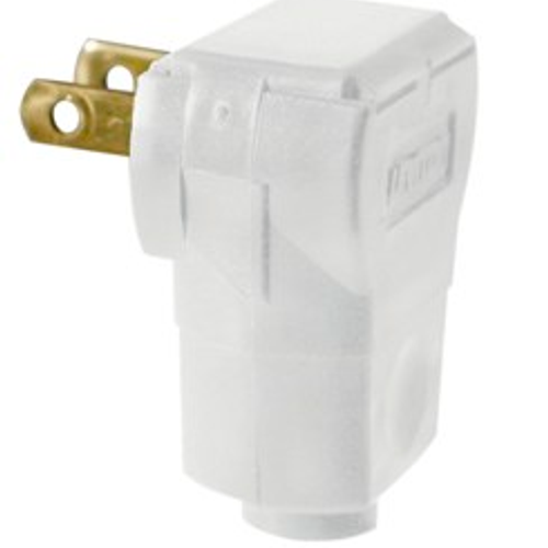 Main product image of 15A Non-polarized Angle Plug (White)