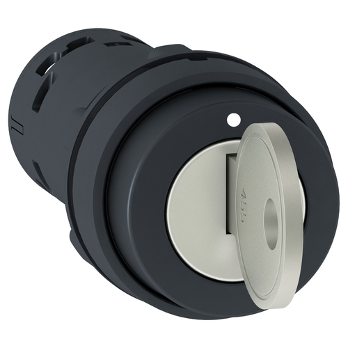 Main product image of Harmony XB7 Monolithic Selector Switch, Key 455, Stay Put, 3 Positions, 2 NO - Black