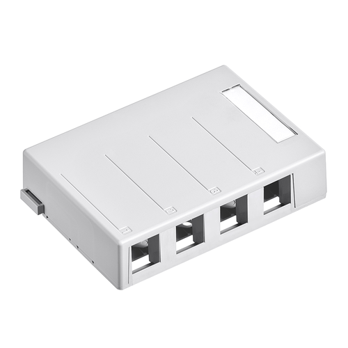 Main product image of Surface-mount Quickport, Box, 4-port (White)