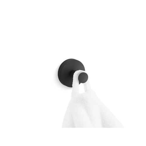 Main product image of Elate Robe Hook (Matte Black), K-27290-BL