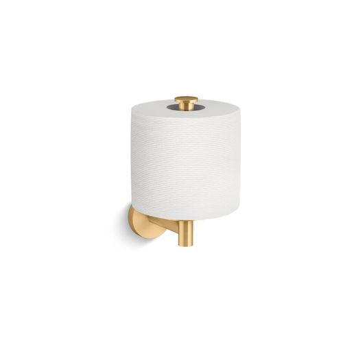 Main product image of Elate Vertical Toilet Paper Holder (Vibrant Brushed Moderne Brass), K-27293-2MB