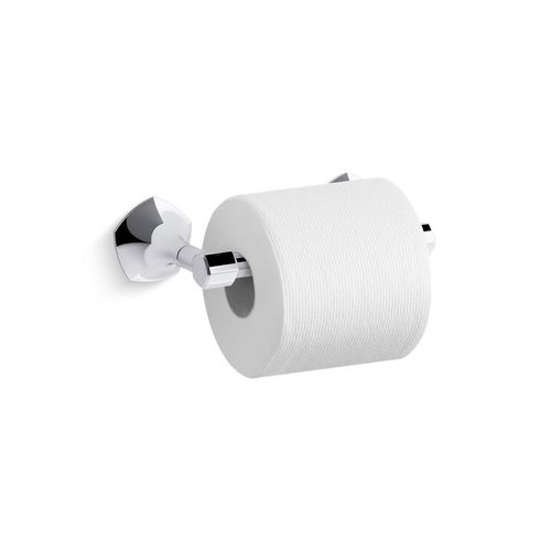 Main product image of Occasion Pivoting Toilet Paper Holder (Matte Black w/ Brushed Moderne Brass), K-27065-BMB