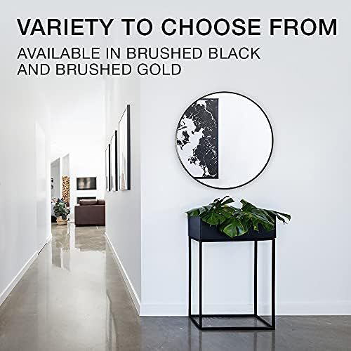 Main product image of Essential 28" Round Framed Mirror, Matte Black, K-26050-BLL