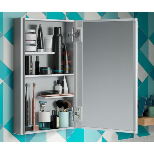Main product image of Maxstow 15" W x 24" H Single-Door Medicine Cabinet with Mirrored Door, K-81144-DA1