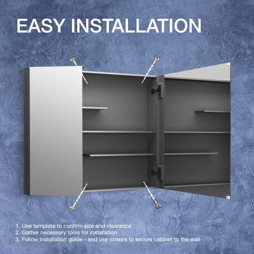 Main product image of Maxstow 30" W x 24" H Two-Door Medicine Cabinet with Mirrored Doors, K-81146-DA1