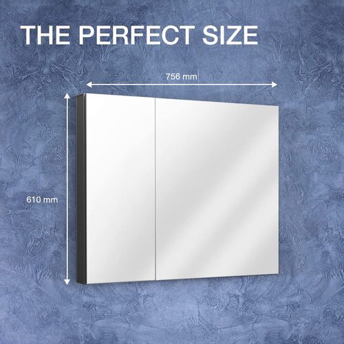 Main product image of Maxstow 30" W x 24" H Two-Door Medicine Cabinet with Mirrored Doors, K-81146-DA1