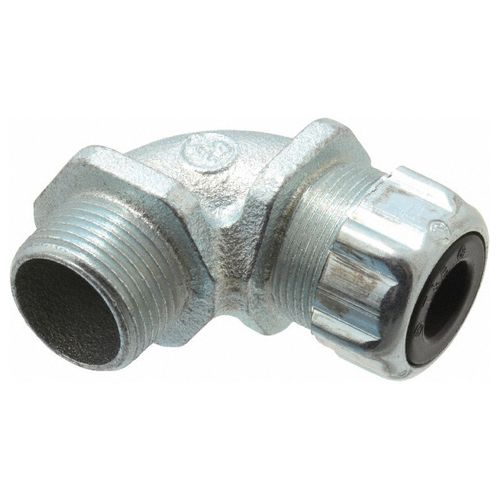 Main product image of 3/4 NPT Iron 0.375 to 0.5" Liquidtight 90-Degree Elbow Strain Relief Cord Grip , 2272