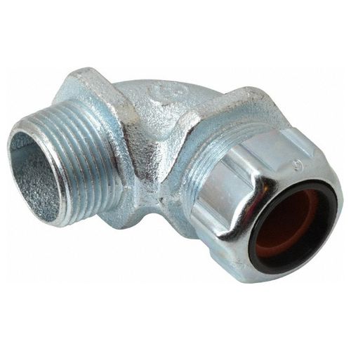 Main product image of 3/4 NPT Iron 0.5 to 0.625" Liquidtight 90-Degree Elbow Strain Relief Cord Grip , 2273