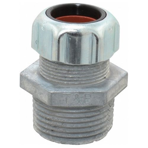 Main product image of 1" Zinc 0.625 to 0.75" Liquidtight Straight Strain Relief Cord Grip, 2545-TB