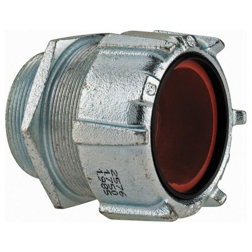Main product image of 2 NPT Iron 1.75 to 1.965" Liquidtight Straight Strain Relief Cord Grip, 3-1/2" OAL, 2576