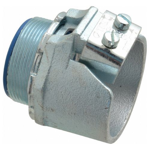 Main product image of 2" FMC Insulated Malleable Iron Straight Conduit Connector w/ Set Screw, 3120