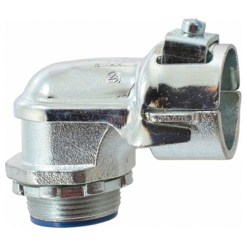 Main product image of 1-1/4" FMC Insulated Malleable Iron 90-Degree Elbow Conduit Connector w/ Set Screw, 3138