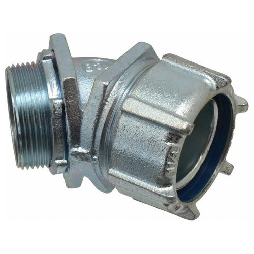 Main product image of 1-1/2" Malleable Iron 45-Degree Non-Insulated Liquid-Tight Elbow Connector, 5246-TB