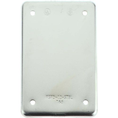 Main product image of 1 Gang Device Box Cover, Sheet Steel, Blank, DSS100-TB