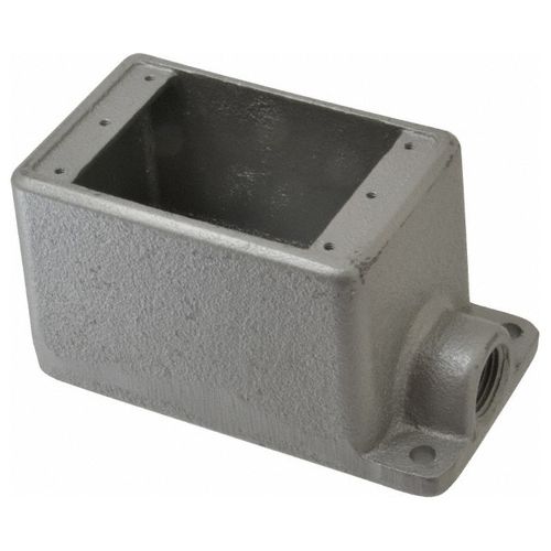 Main product image of 1/2" Deep 1 Gang Cast Device Box, Gray Iron Zinc Plated, Dead End, FD1-TB