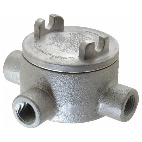 Main product image of 1/2" Ductile Iron GUAX Hazardous Location Conduit Outlet Box w/ Aluminum Cover, 13.5 Cubic Inch, GUAX16-TB