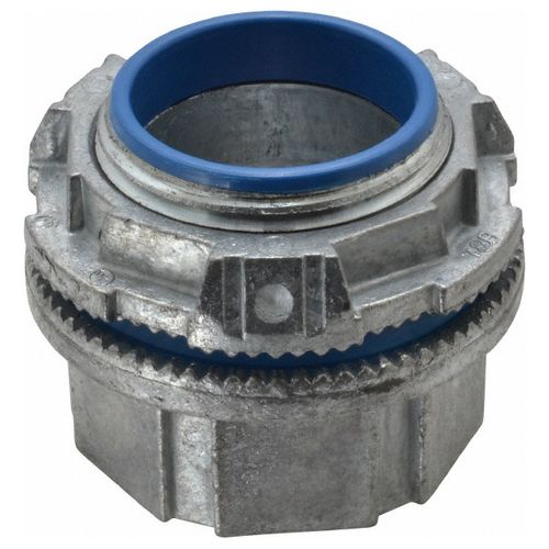 Main product image of 1-1/4" Zinc Hub Connector w/ Insulating Throat, BUNA-N Sealing Ring for Rigid/IMC Conduit, H125-TB