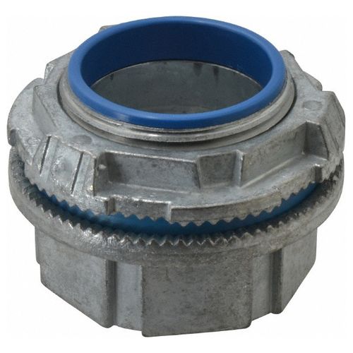 Main product image of 1-1/2" Zinc Hub Connector w/ Insulating Throat, BUNA-N Sealing Ring for Rigid/IMC Conduit, H150-TB