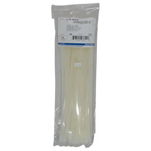 Main product image of 14.5" Long, Natural, Nylon, Standard Cable Ties (Pack of 100), L-14-40-9-C