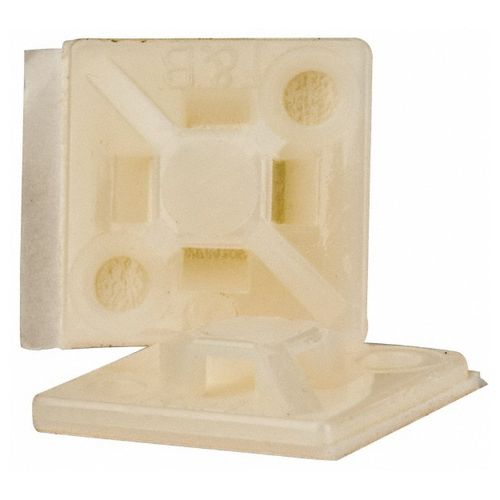 Main product image of Natural Color, Nylon, Four Way Cable Tie Mounting Base (Pack of 100), MPNY-750-9-C