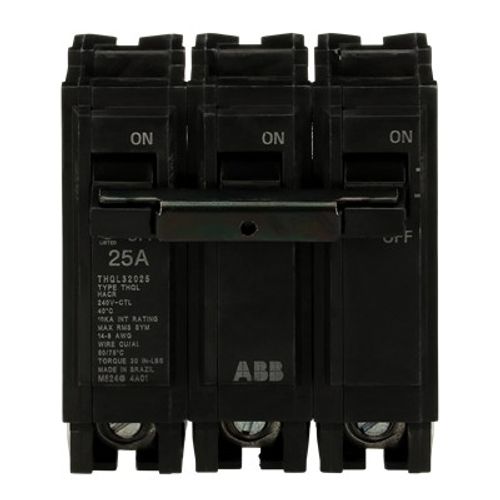 Main product image of Q-Line THQL Series 3 Pole Plug-In Circuit Breaker (240V, 25A)