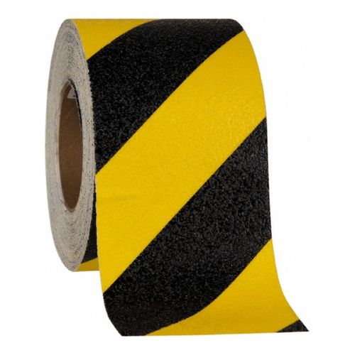 Main product image of 6" x 60' Anti-Slip Vinyl Floor & Aisle Grit Tape (Black & Yellow), AGT660BY