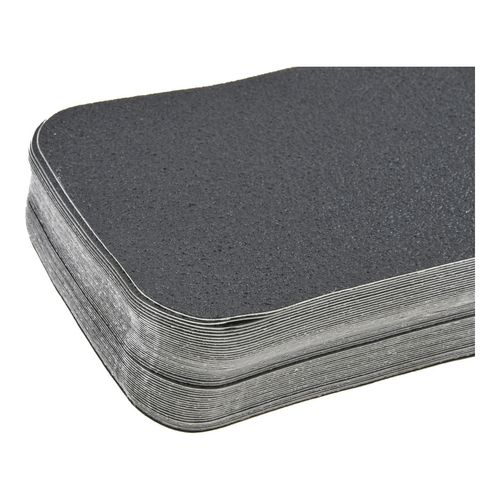 Main product image of 6" x 24" Pre-Cut Commercial Grade Anti-Slip Resilient Vinyl Cleats, Black (50-Pack), AST624B