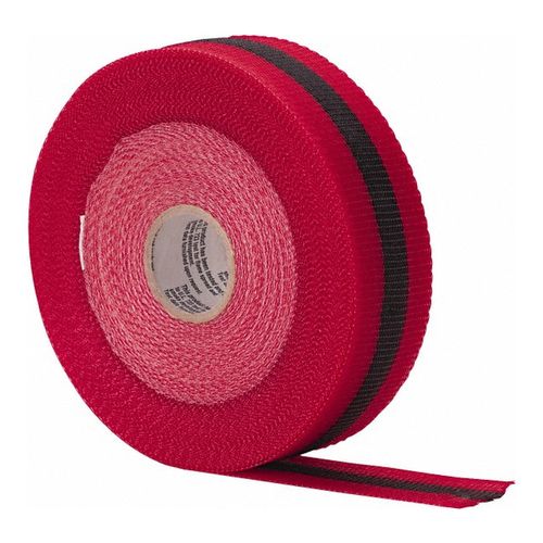 Main product image of 2" x 150' Woven Polypropylene Barricade Tape (Black & Red), BT7RB