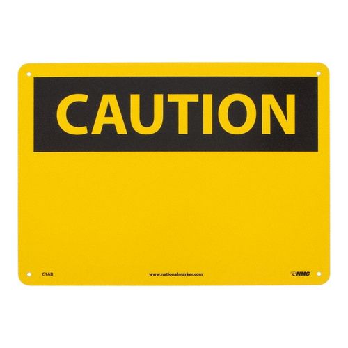 Main product image of 10" High Caution Blank No Legend Aluminum Sign, C1AB