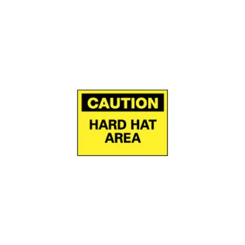 Main product image of 10" High Caution Hard Hat Area Aluminum Sign, C31AB