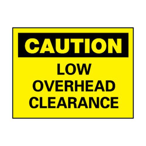 Main product image of 10" High Caution Low Overhead Clearance Aluminum Sign, C359AB