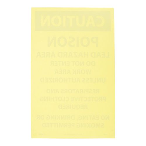 Main product image of 17" High Caution Poison Lead Hazard Area Do Not Enter Work Area Paper Sign, C385