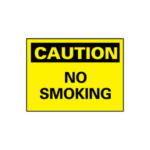 Main product image of 10" High Caution No Smoking Aluminum Sign, C49AB