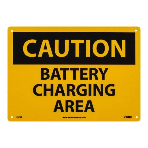 Main product image of 10" High Caution Battery Charging Area Aluminum Sign, C97AB