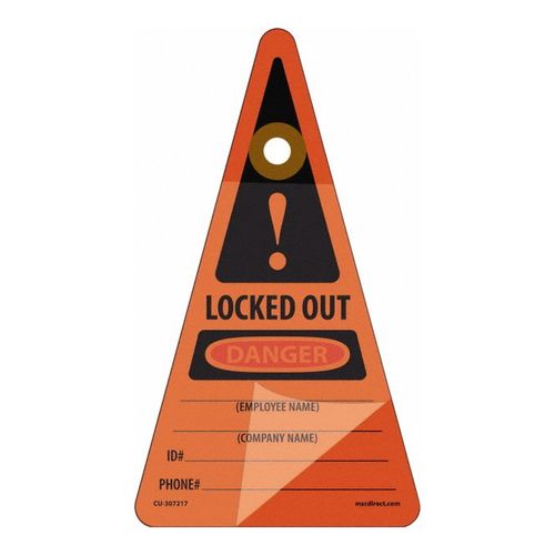 Main product image of 7" x 4" Danger Unrippable Vinyl Lockout Tag, CU-307217