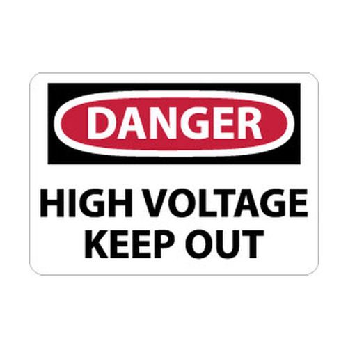 Main product image of 10" High Danger High Voltage Keep Out Aluminum Sign, D139AB